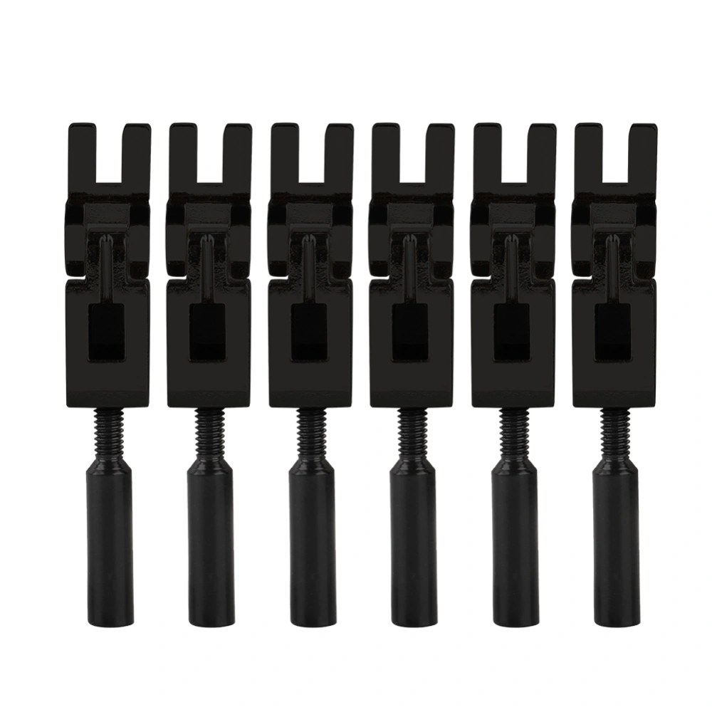 6Pcs Roller Bridge Tremolo Saddles with Wrench for Electric Guitar(Black)