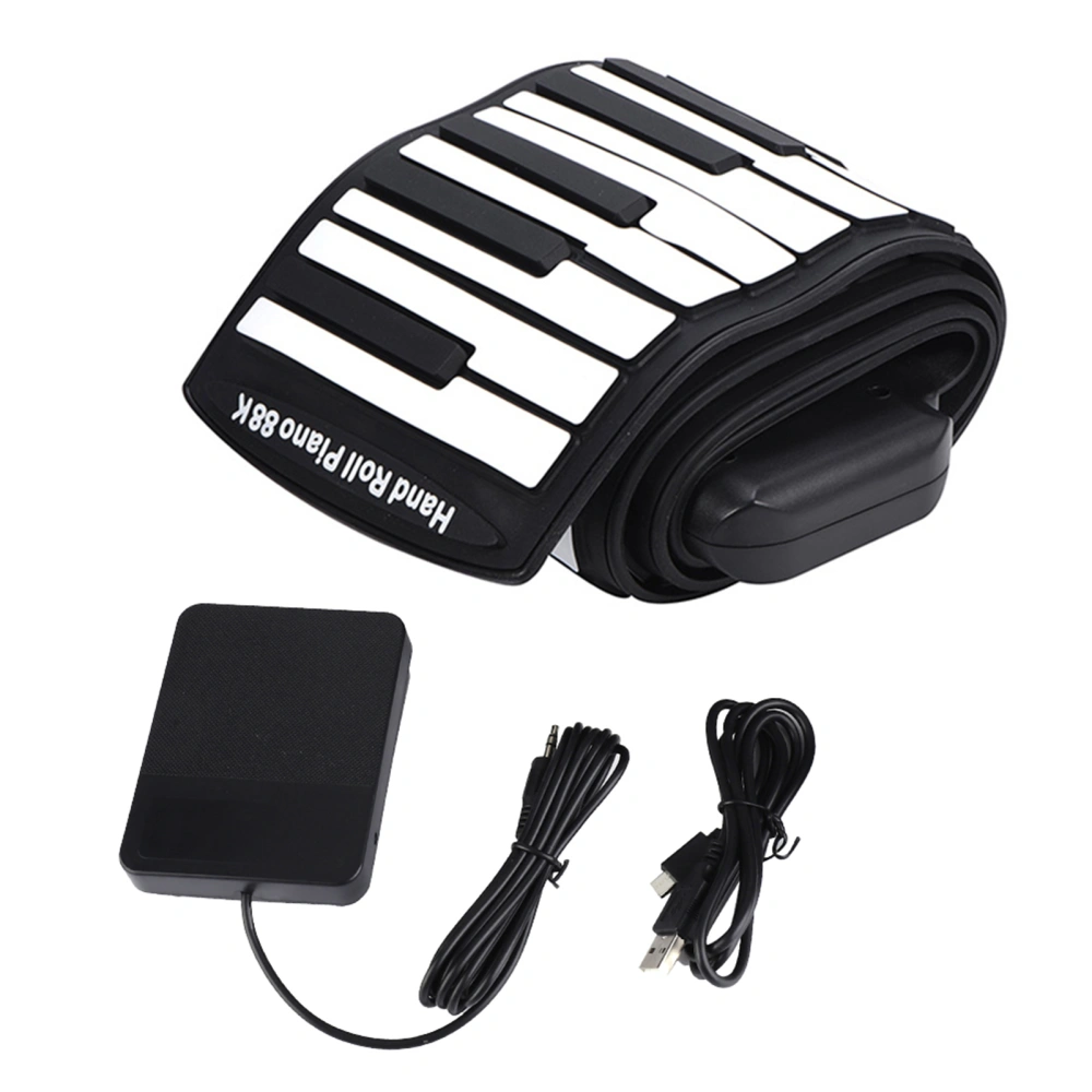 Portable 88 Keys Electronic Keyboard Hand Rolling Up Piano Built in 1100mAh Li On Battery