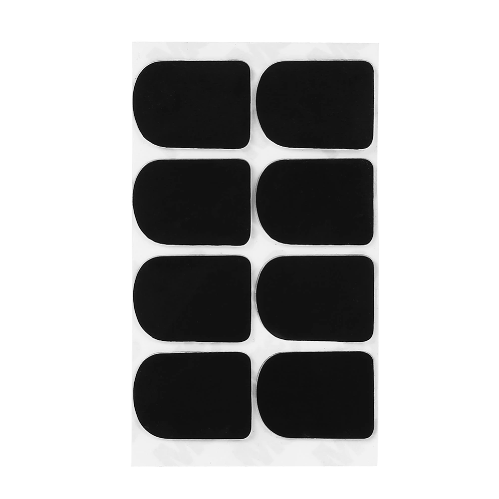 Mouthpiece Patch Pad Cushion for Soprano Alto Tenor Saxophone Clarinet Black 0.5mm Small Oval