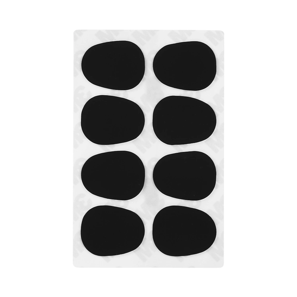 Sax Mouthpiece Patch Pad Cushion for Soprano Alto Tenor Saxophone Clarinet Black 0.5mm Big Oval