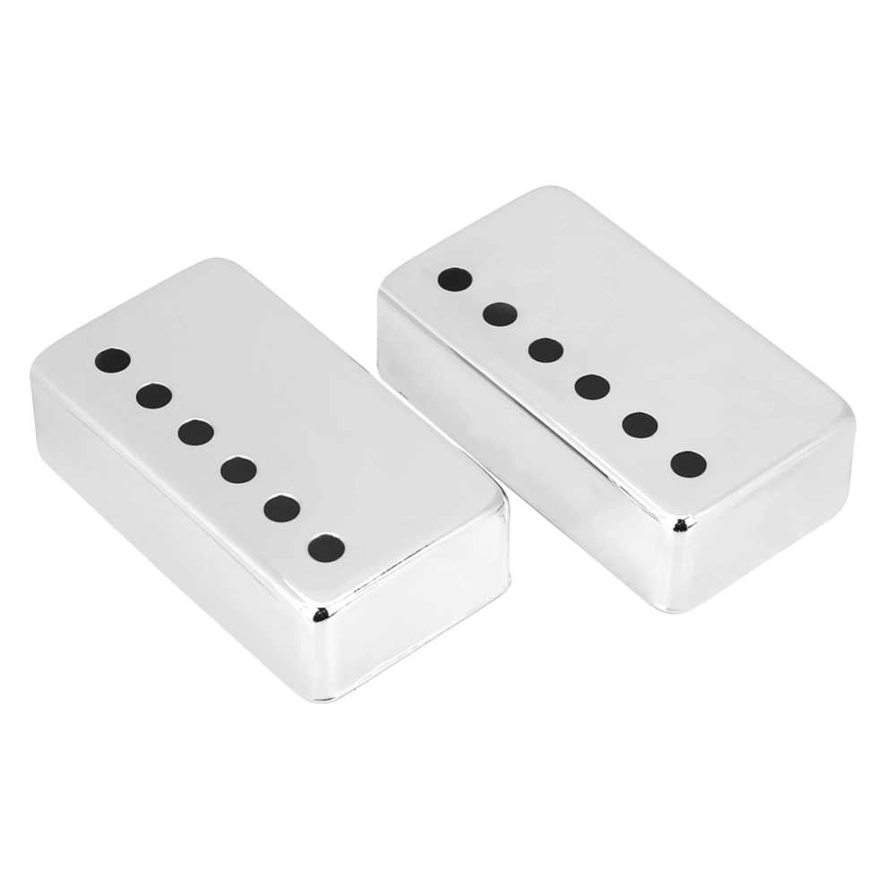 2pcs/set Guitar Pickup Case Brass Humbucker Cover for Neck & Bridge of Electric Guitars Silver