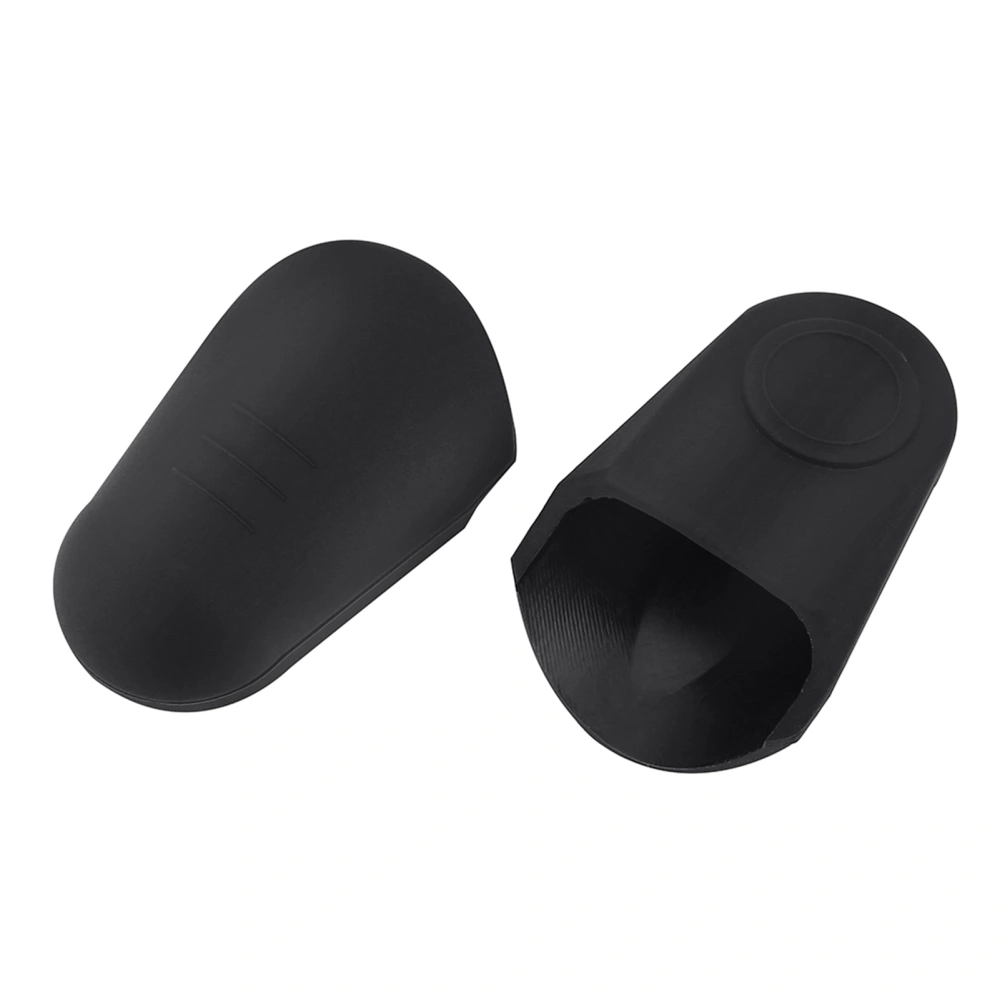 2Pcs Saxophone Clarinet Mouthpiece Protective Rubber Cap Sax Accessories (Black)