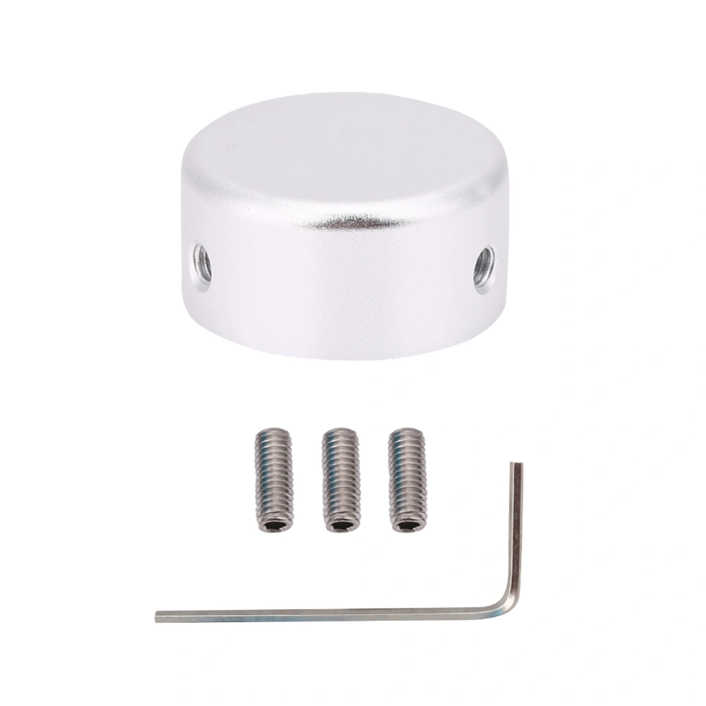 1Pc Aluminum Alloy Guitar Effects Pedal Foot Switch Protective Cap with Wrench Parts(Silver)