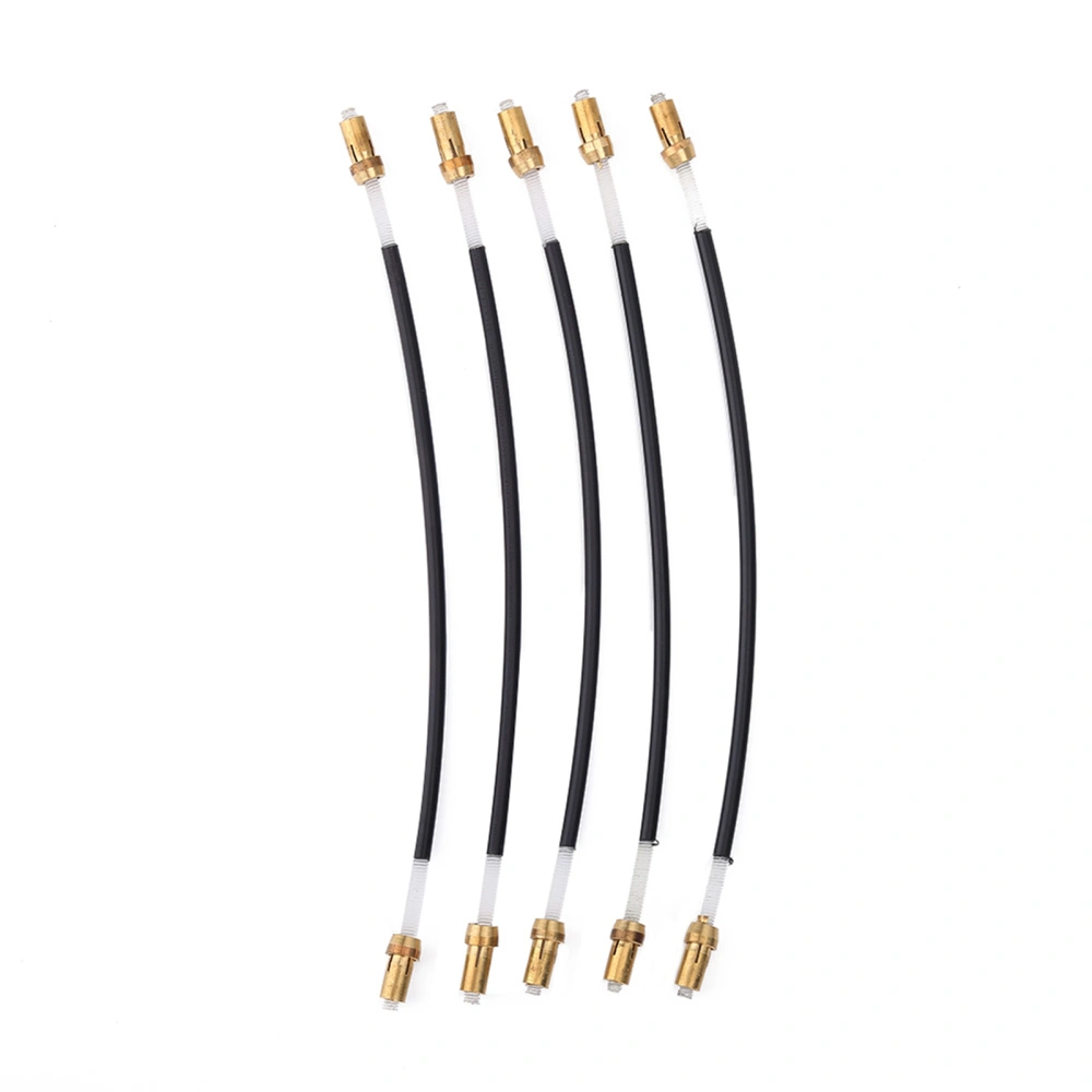 5Pcs Nylon Tailgut Tail Gut Tailcord with Brass Screw Connector for 3/4 4/4 Violin