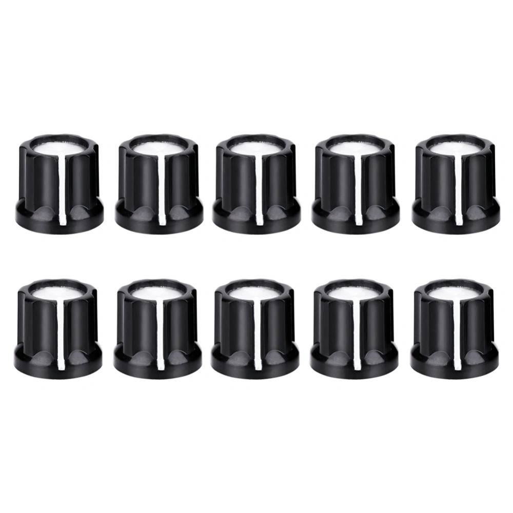 10Pcs Durable Potentiometer Volume Tone Knobs Caps for D Shaped Shaft Electric Guitar Bass