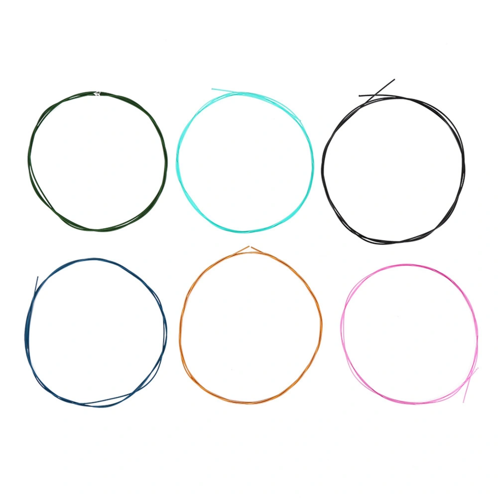 6Pcs/Set Colorful Normal Tension Alloy Nylon String for Classical Guitar