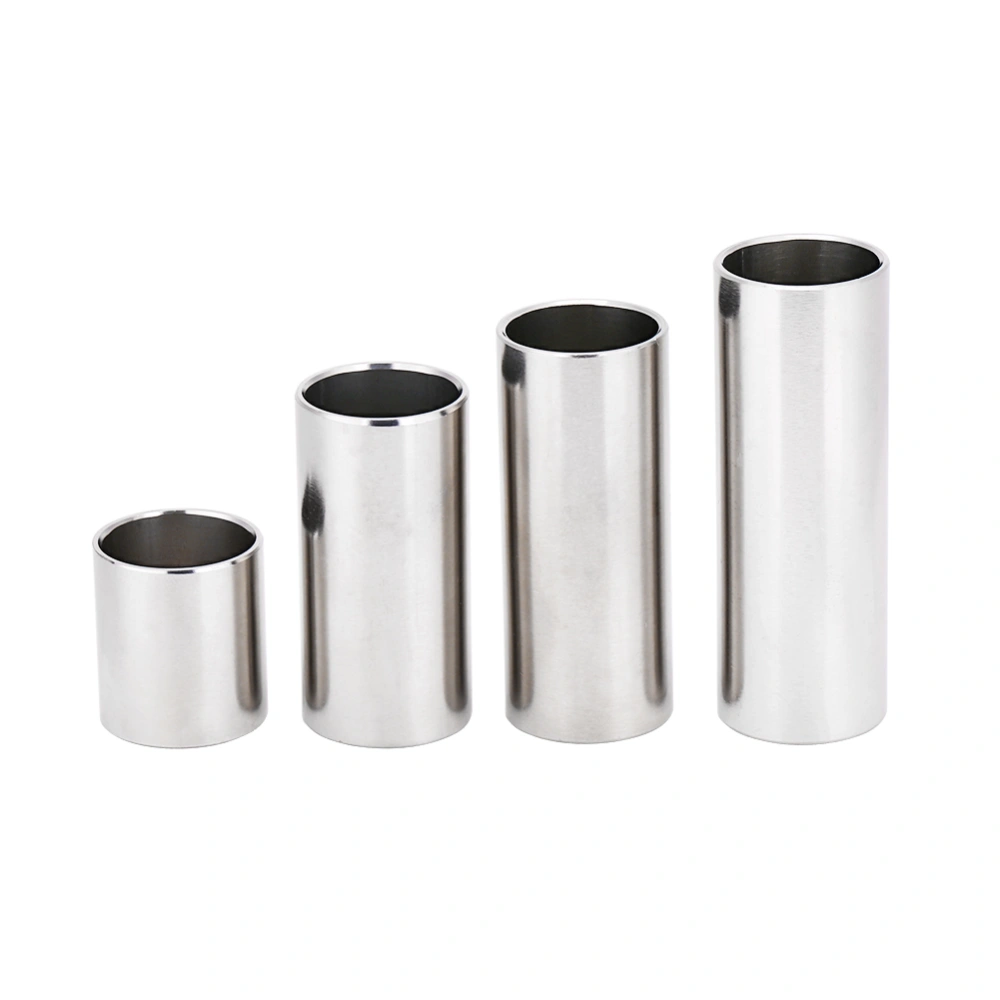 4pcs Stainless Steel Cylinder Tube Guitar Slide Tone Bar Accessory for Electric Guitar