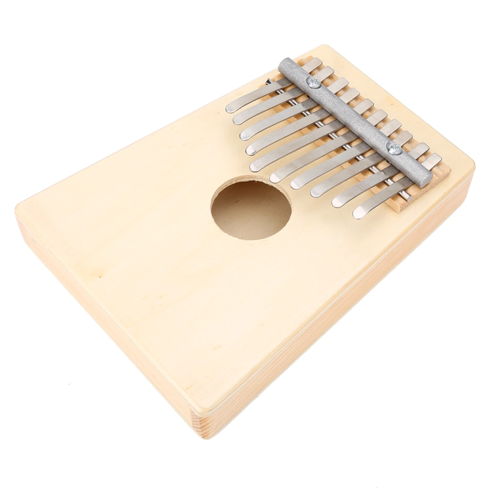 Traditional 10 Keys Thumb Piano for Children Musical Instrument Accompaniment(Wood Color)