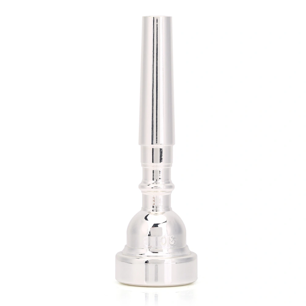 New Silver Plated Trumpet Mouthpiece 3C Size for Musical Instrument Accessory(Silver)