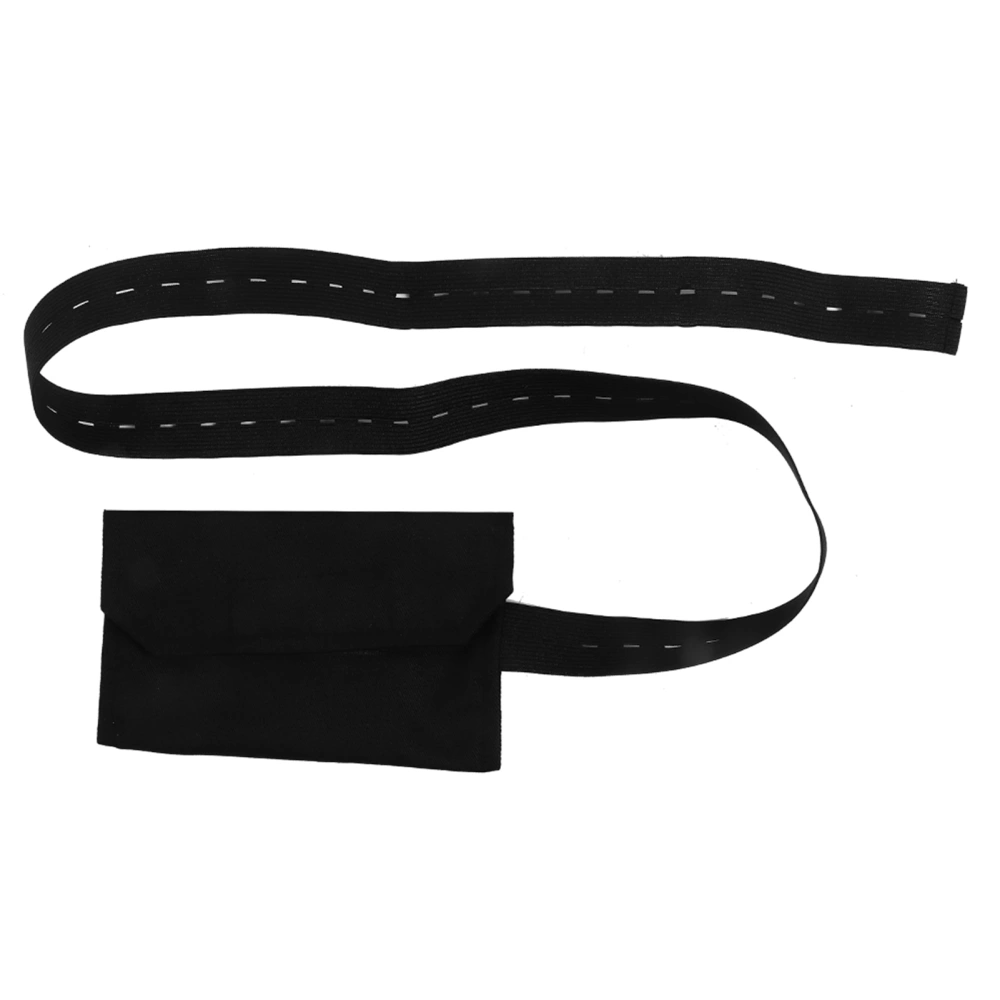 Adjustable Button Type Peritoneal Dialysis Catheter Belt Patient Peritoneal Tube Protection(Black )