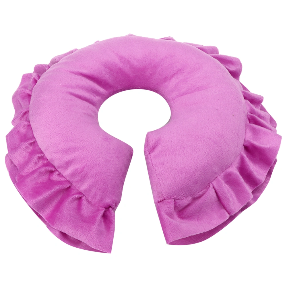 Face Pillow Cushion SPA Salon Massage Bed U Shape Detachable Face PillowPurple Red