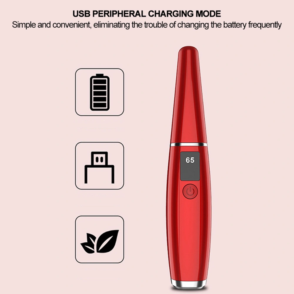 ABS Red Fashionable Convenient Lasting Styling Charging Heating Electric Eyelash Curler