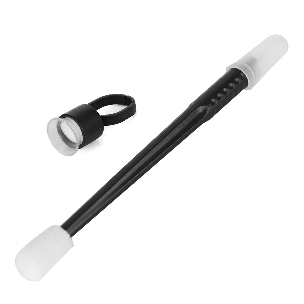 Semi-Permanent Tattoo Manual Pen Disposable Eyebrow Tattoo Pen with Ring CupYellow 17pin Tattoo Pen + Ring Cup