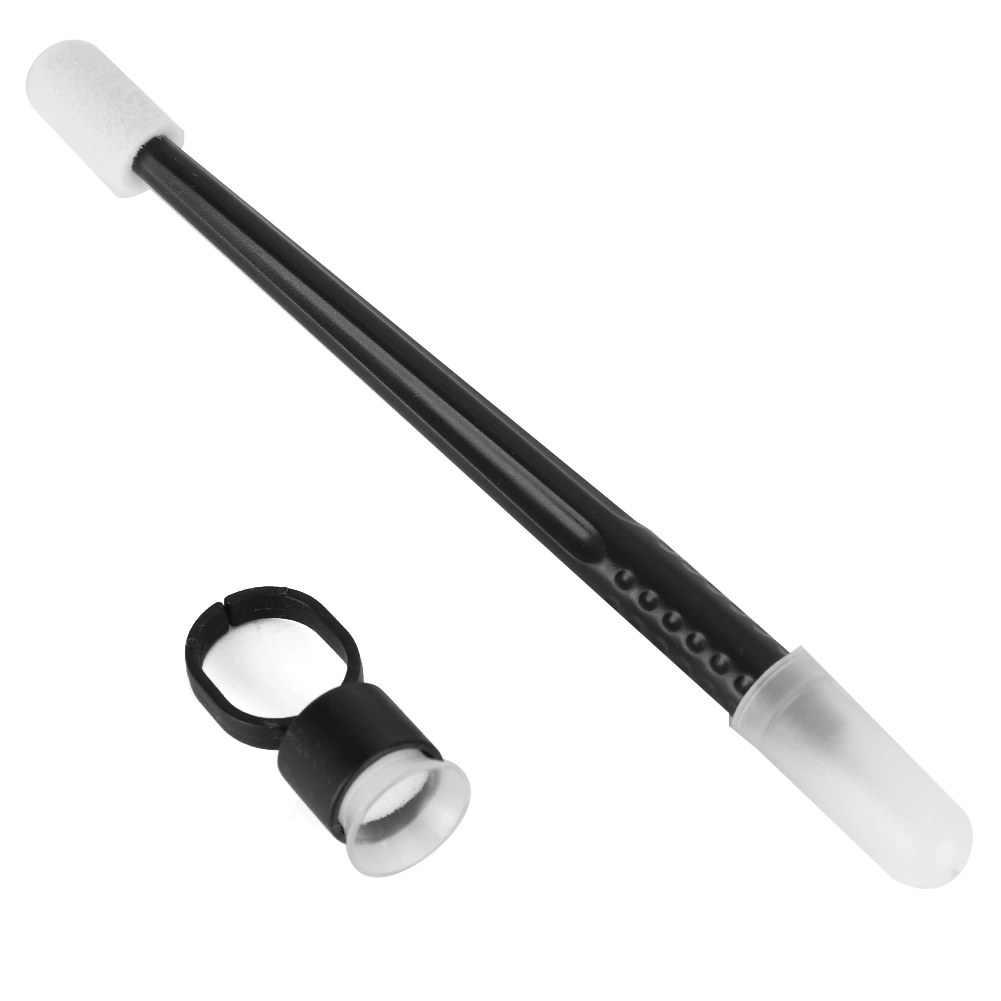 Semi-Permanent Tattoo Manual Pen Disposable Eyebrow Tattoo Pen with Ring CupYellow 17pin Tattoo Pen + Ring Cup