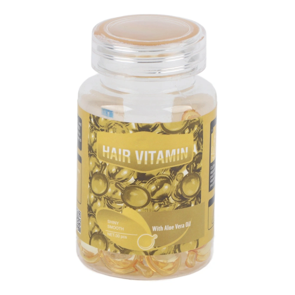 Hair Care Vitamin Capsules Moisturizing Anti Frizz Hair Damage Repair Essential OilYellow