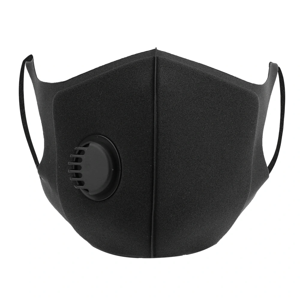 Black Polyester Outdoor Cycling Dustproof Anti Haze Breathing Valve Protection Mouth Muffle