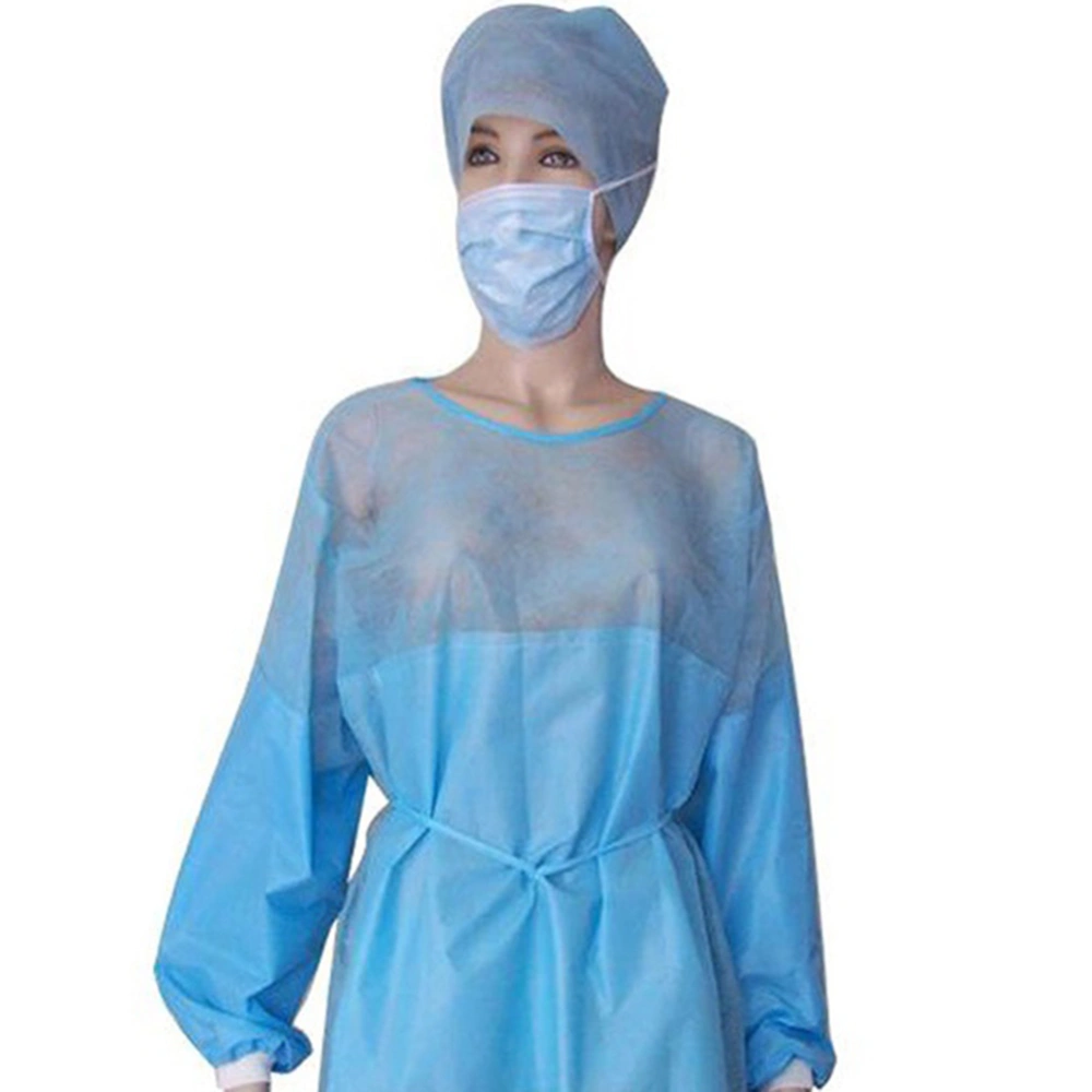 Nonwoven Protection Suit Disposable Waterproof Oil Resistant Safety Clothing Free Size Blue