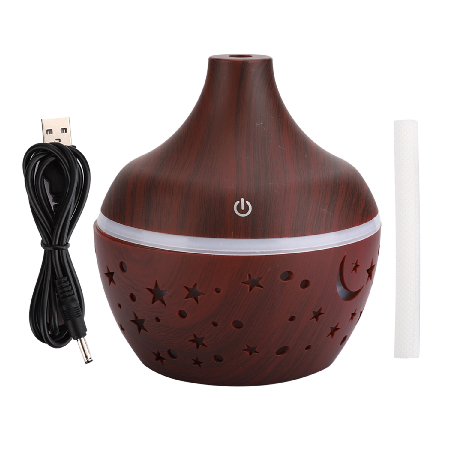 300mlAir Diffuser Aromatic Essential Oil Humidifier Aromatherapy Mist HumidifierDark Wooden Grain