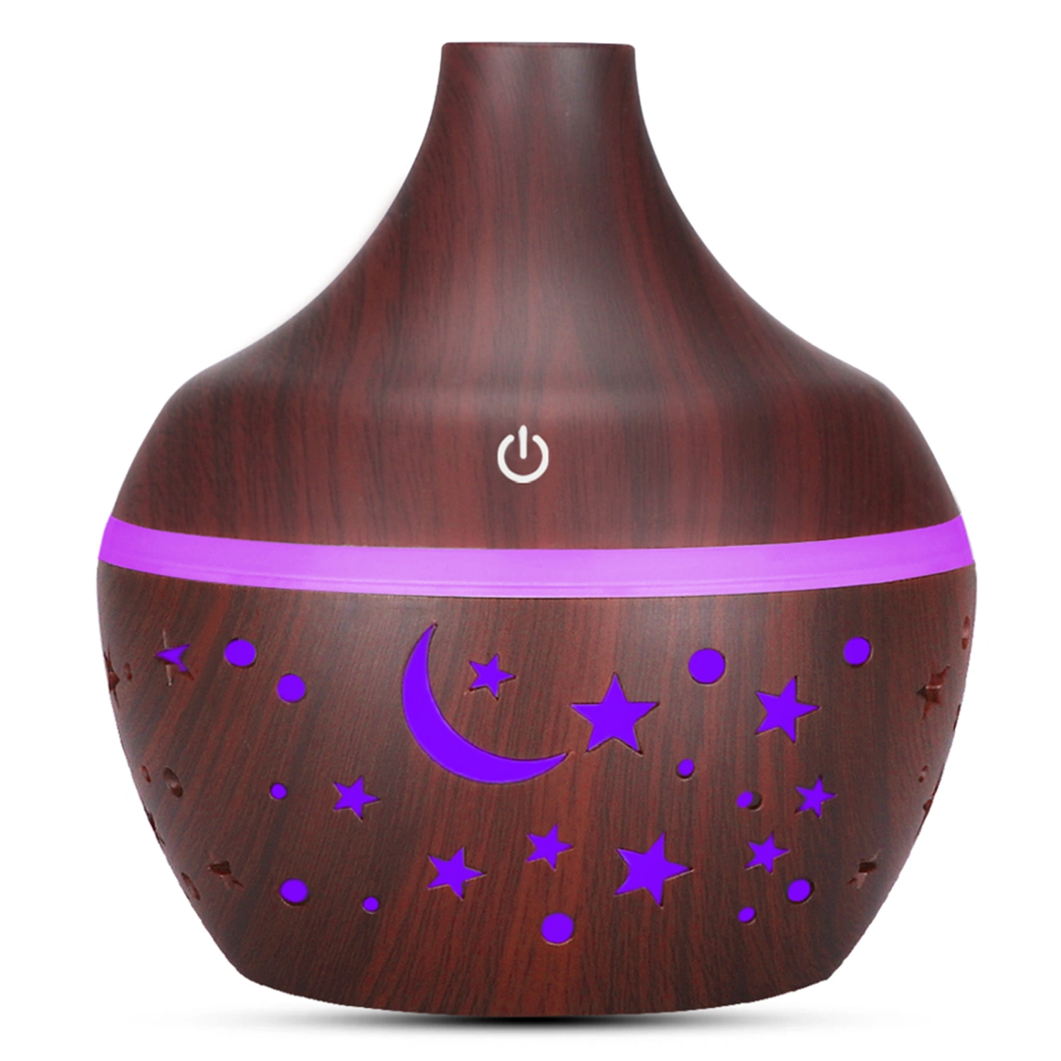 300mlAir Diffuser Aromatic Essential Oil Humidifier Aromatherapy Mist HumidifierDark Wooden Grain