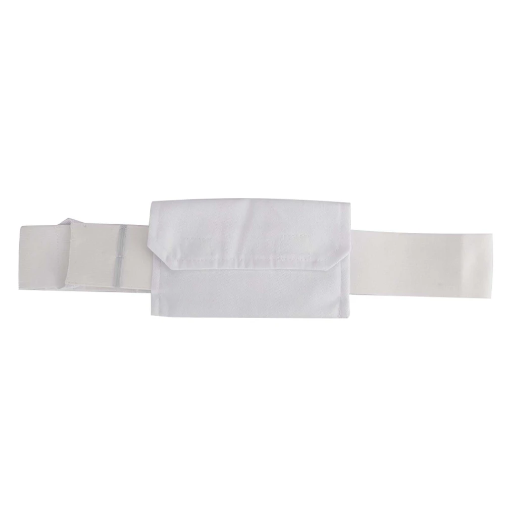 Peritoneal Dialysis Catheter Belt Patient Adjustable Peritoneal Tube Protection Belt with BagWhite