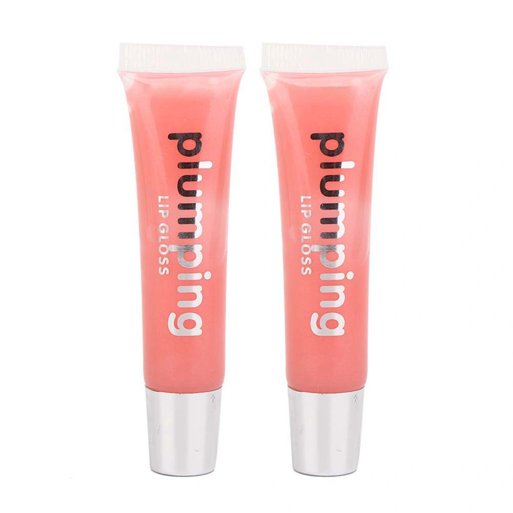 2pcs Lip Plumping Serum Lip Gloss Makeup Lipgloss Long Lasting Glitter Lipstick8#