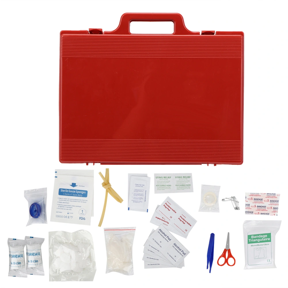 19Pcs Outdoor First Aid Kit Emergency Rescue Bag Treatment Case Set