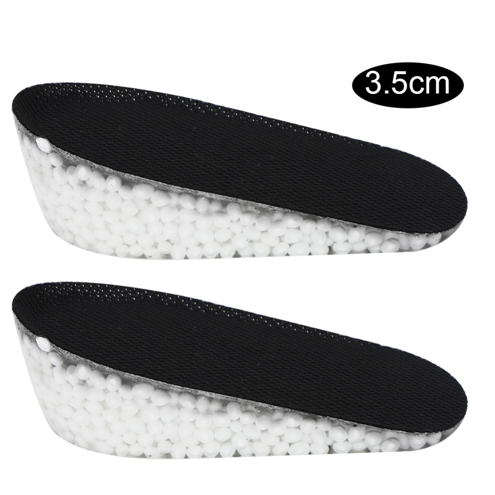 Pair Height Increase Insole Half Invisible Heel Insert Shoes Lift Pad Taller CushionBlack (Male) 3.5cm/1.4in