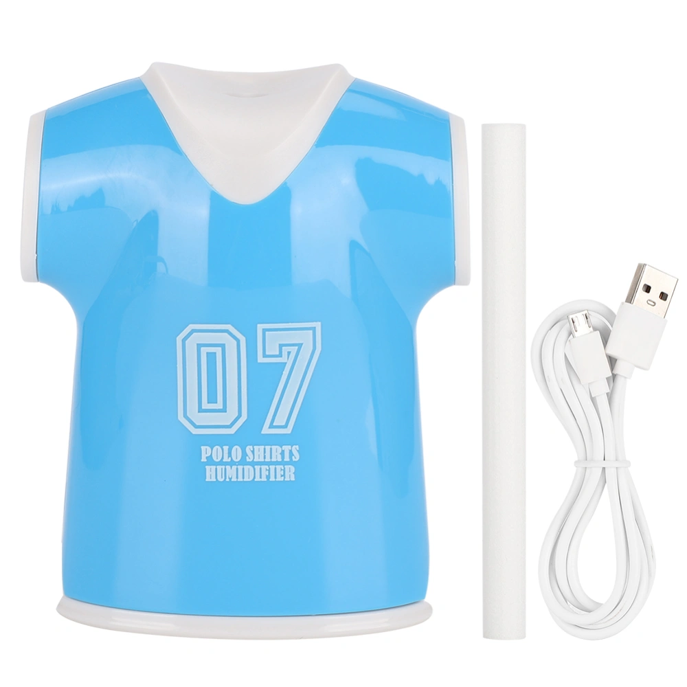 Shirt Shape Air Humidifier Mini USB Night Light Portable Humidifier for Home Blue