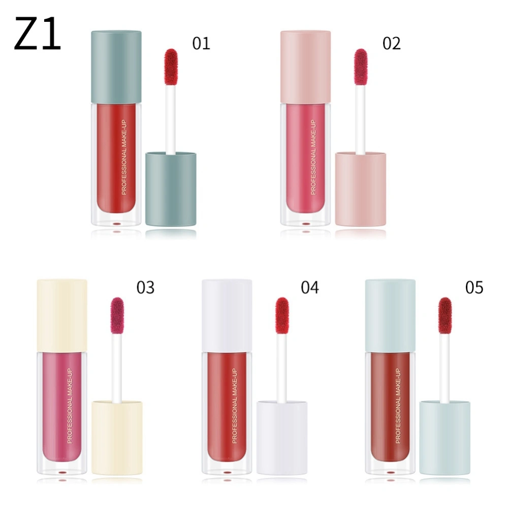 Matte Lip Gloss Long Lasting Waterproof Fashion Smooth Liquid Lipstick Cosmetic Makeup5Pcs Z1