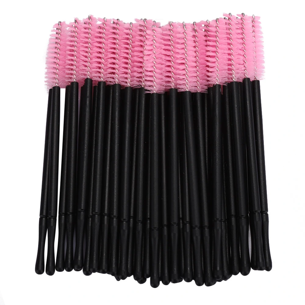 100pcs Disposable Eyelash Brush Mascara Wands Applicator Makeup Brush SetPink