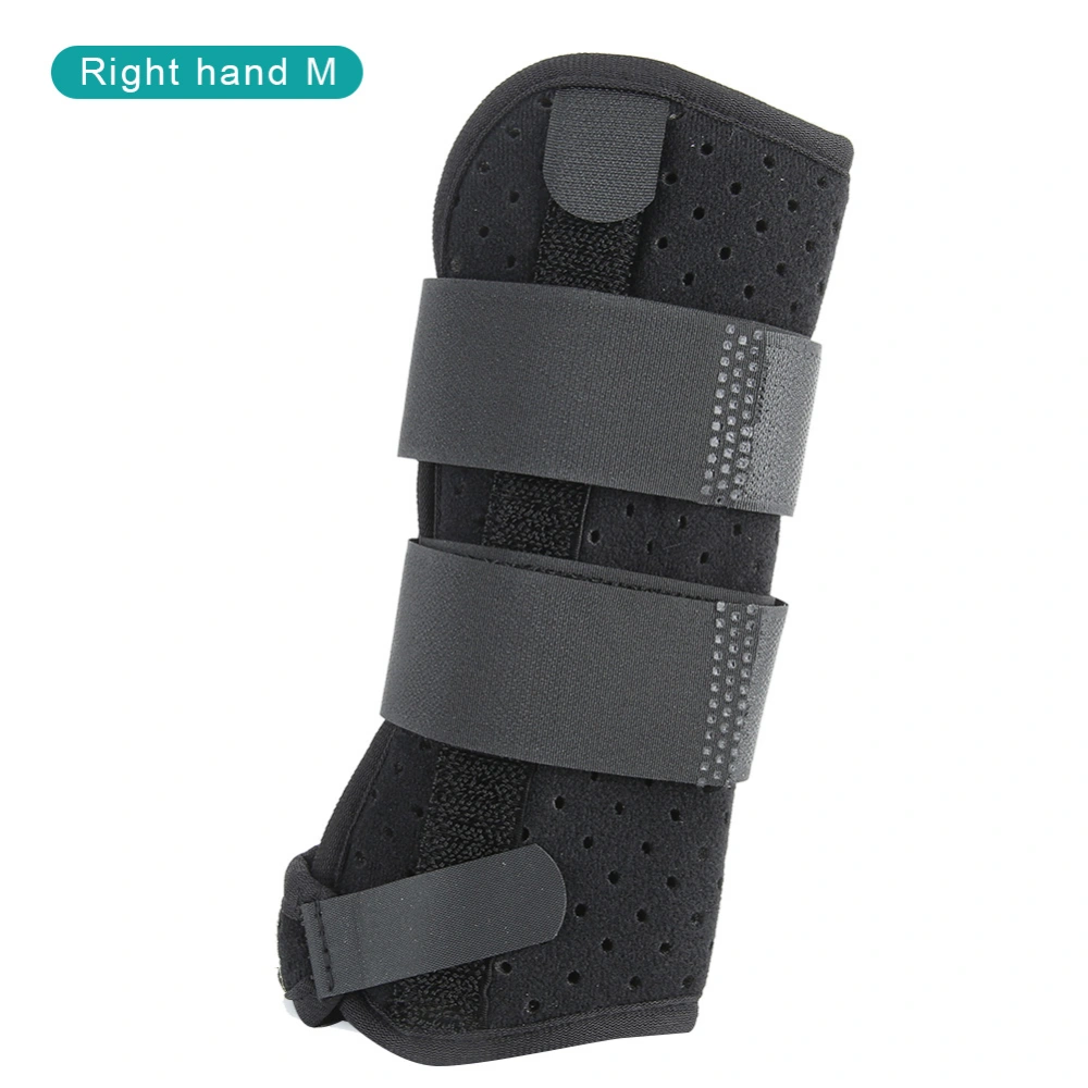 Aluminum Splint Carpal Tunnel Wrist Brace Protective Support Breathable Sprain Recovery GuardRight Hand M