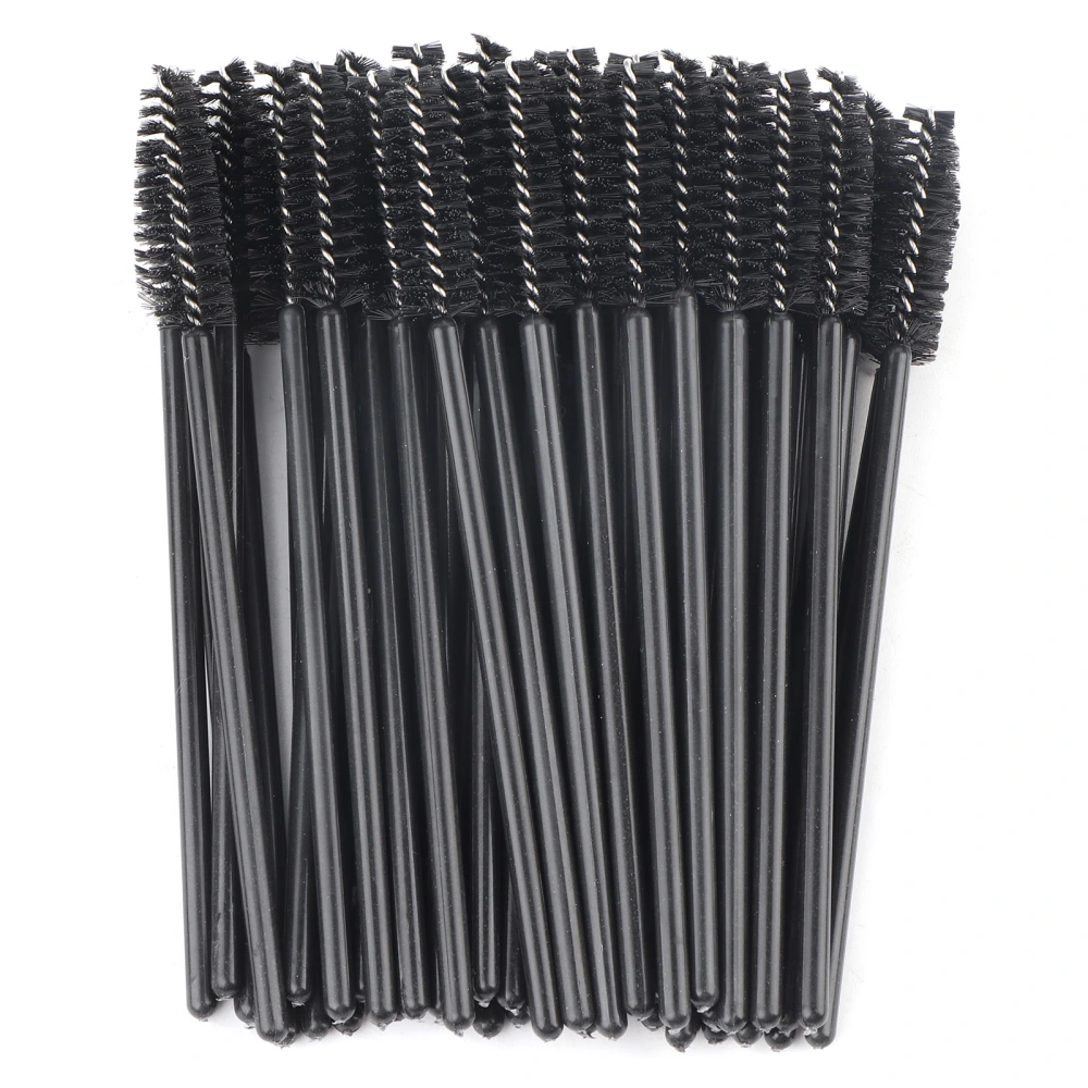 100pcs Disposable Eyelash Brush Mascara Wands Applicator Makeup Brush SetBlack