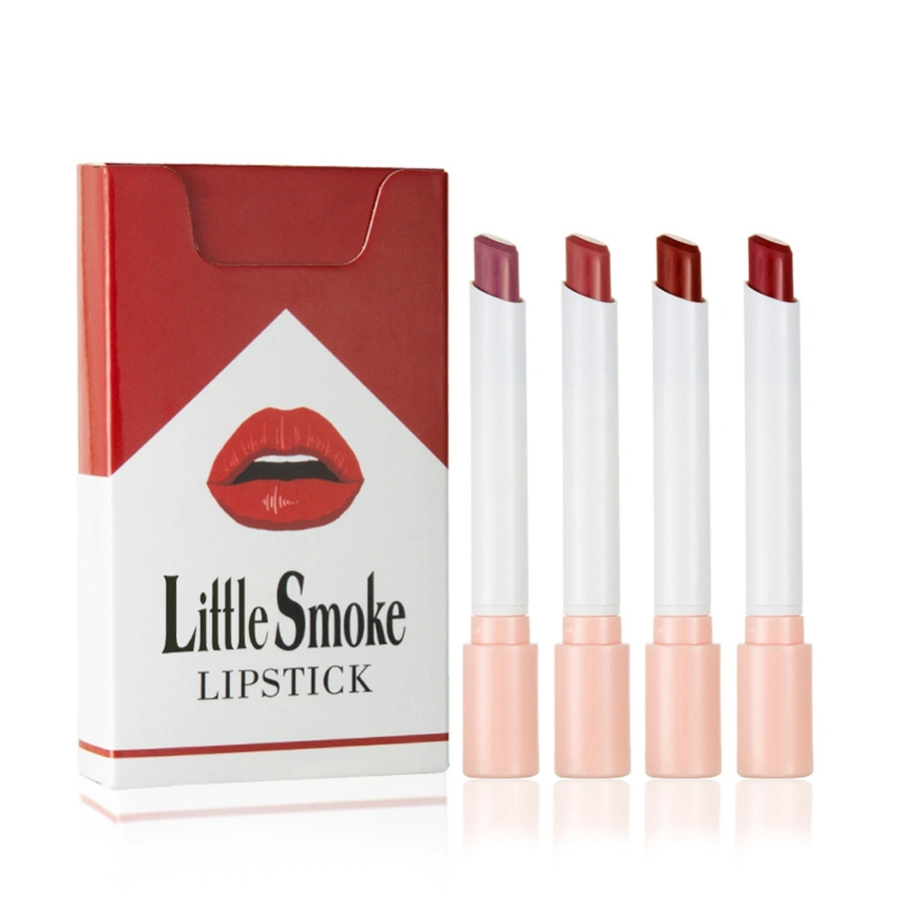 4pcs Matte Lipstick Longlasting Lip Gloss Smooth Waterproof Lip Makeup CosmeticSet A