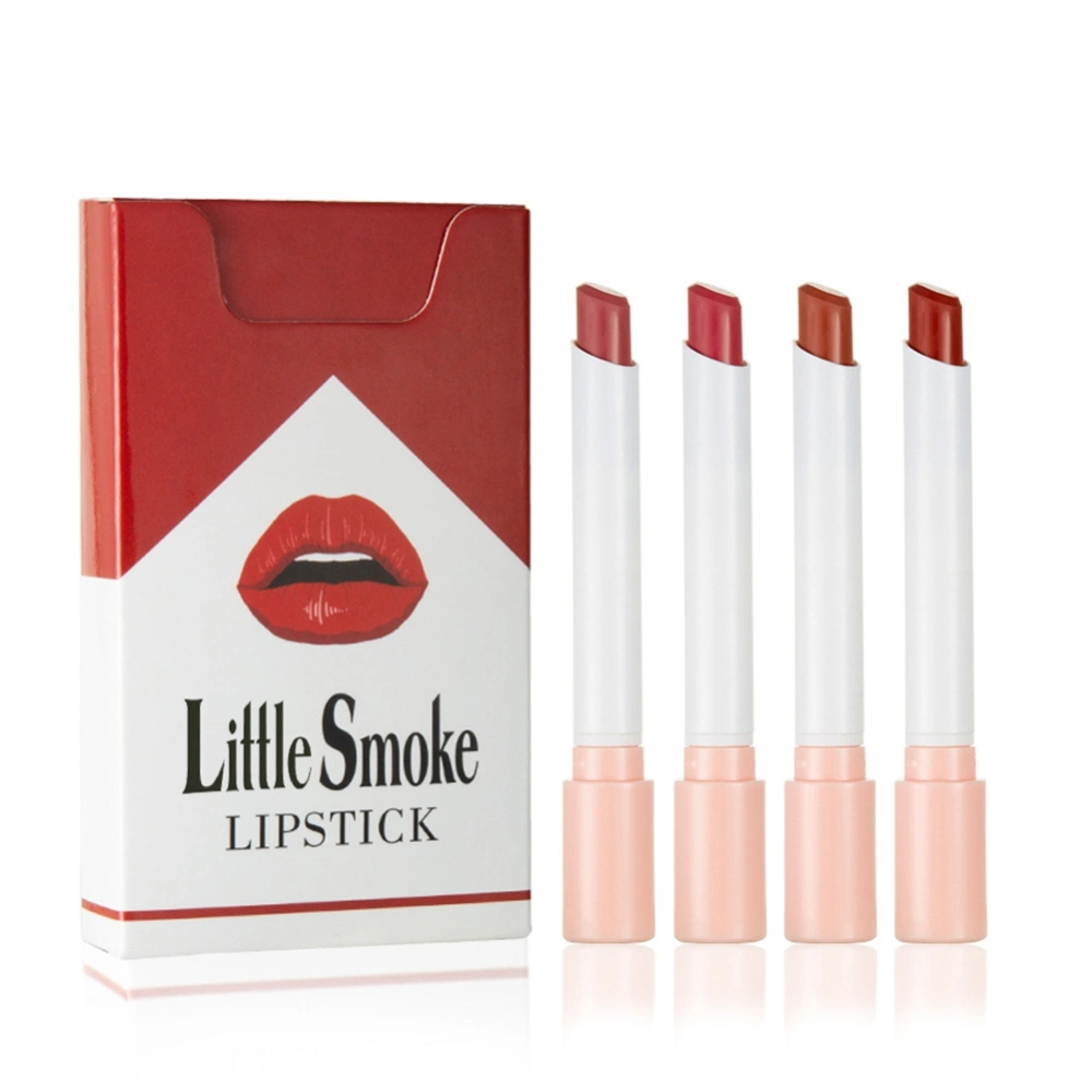 4pcs Matte Lipstick Longlasting Lip Gloss Smooth Waterproof Lip Makeup CosmeticSet C