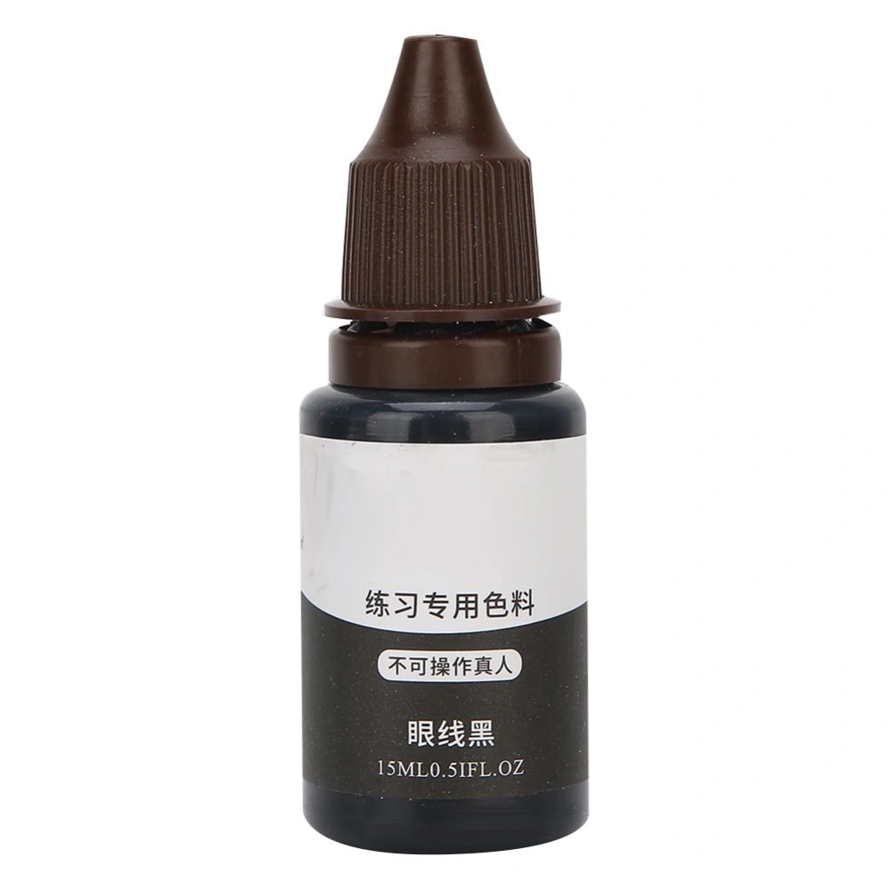 Tattoo Practice Pigment Ink Semi Permanent Makeup Ink for Eyebrow Lips Eye Liner(Black )