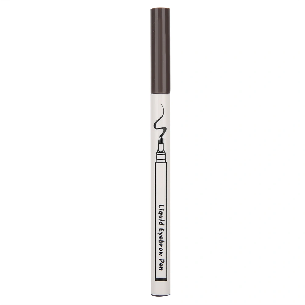 4 Fork Tip Liquid Eyebrow Pencil Long Lasting Waterproof Sweatproof MakeupGrey