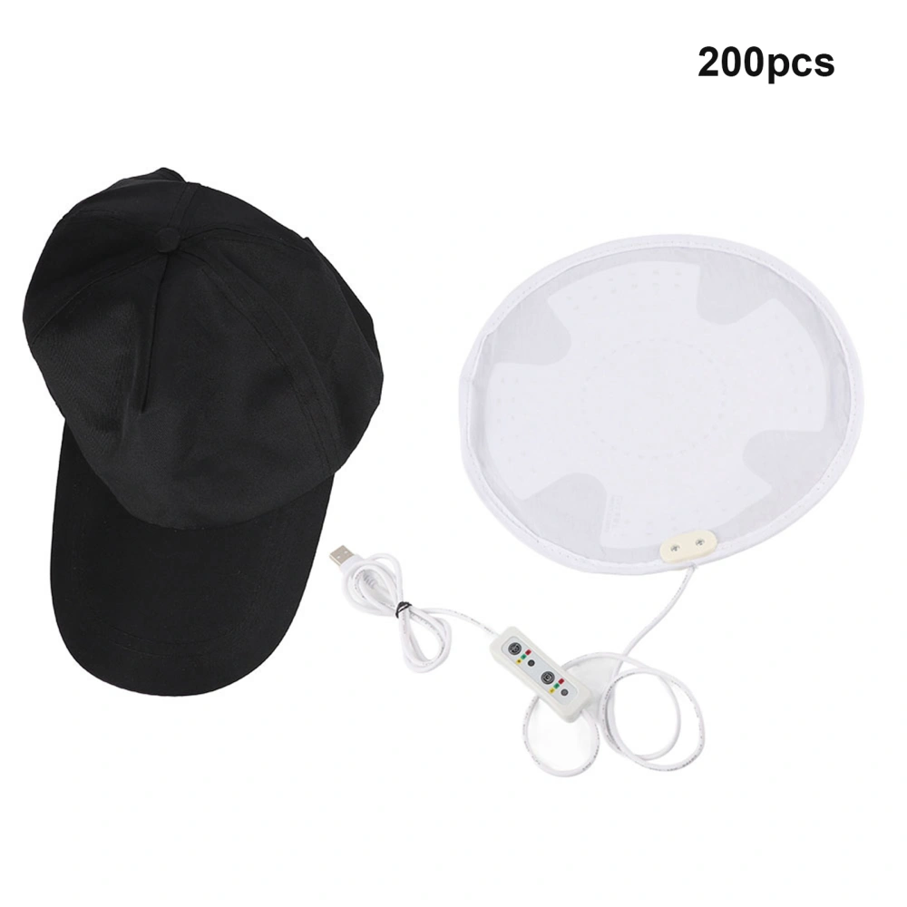 200 THair Growth Hat Cap Oil Control Hair Loss Therapy Treatment Instrument(200 Light Beads )