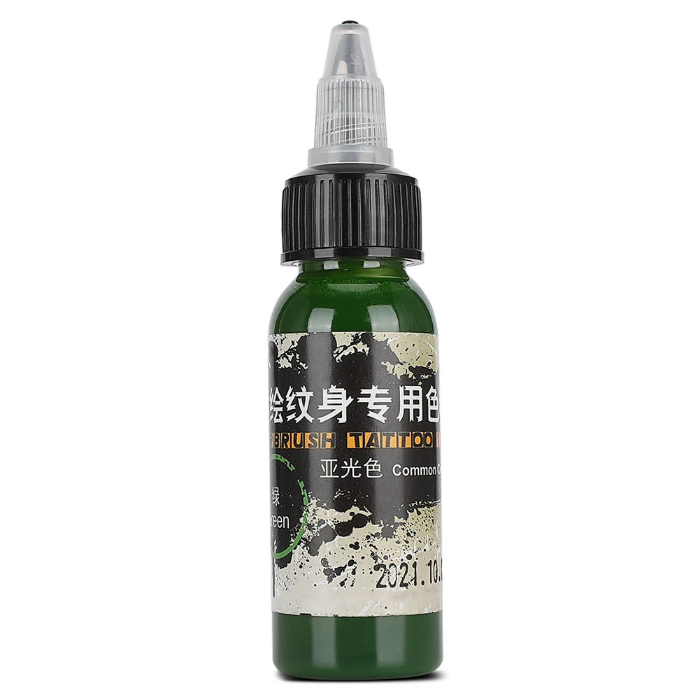 30ml Matte Tattoo Ink Waterproof Tattoo Pigment Colored Drawing PigmentGreen