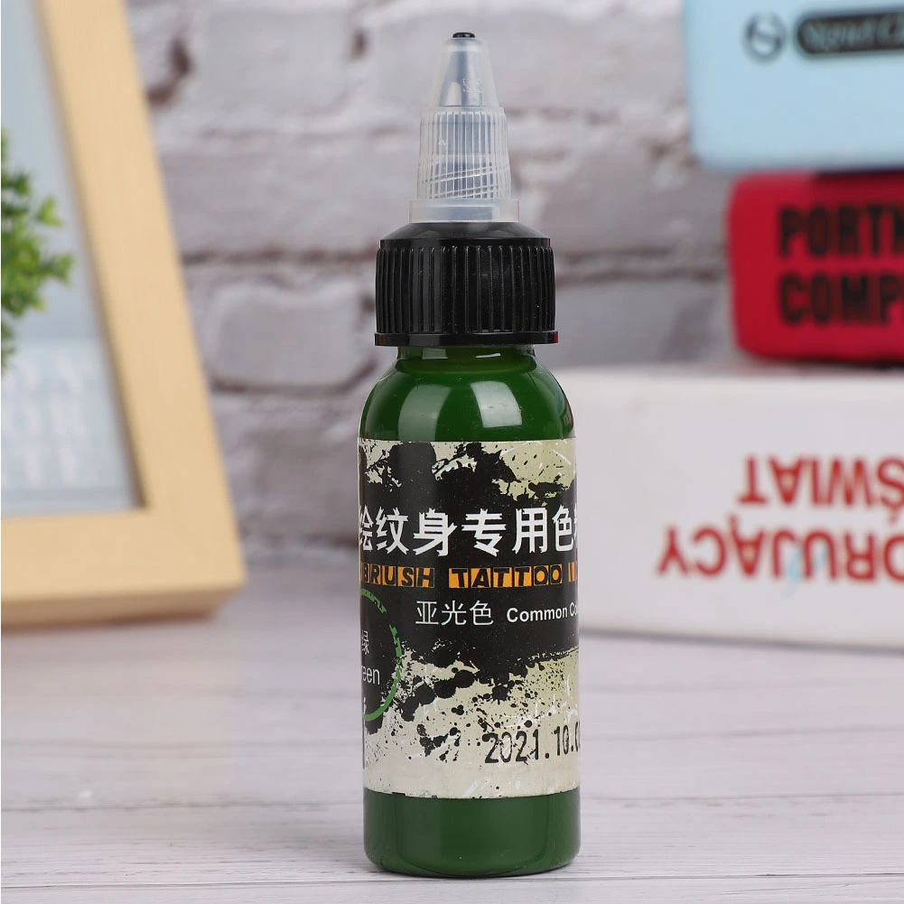 30ml Matte Tattoo Ink Waterproof Tattoo Pigment Colored Drawing PigmentGreen