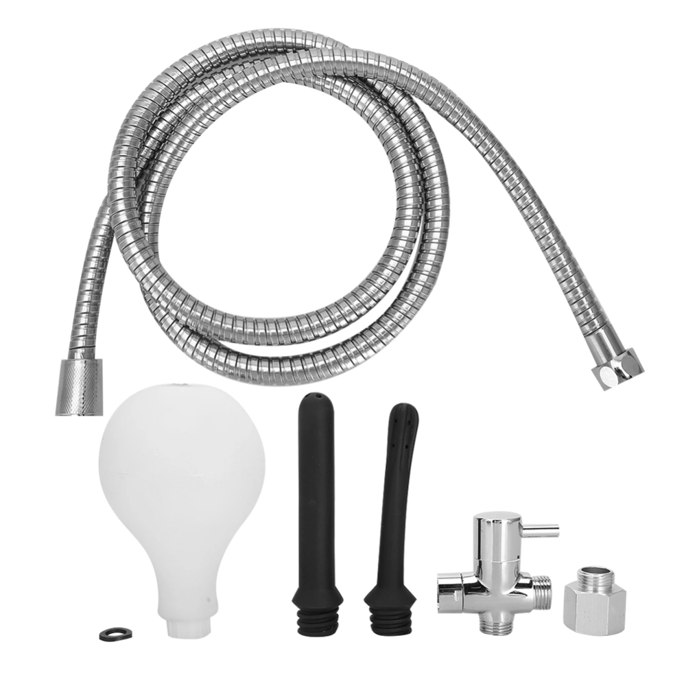 Metal Anus Douche Enema Bulb Vaginal Douche Enema Cleaning Hose Cleaner