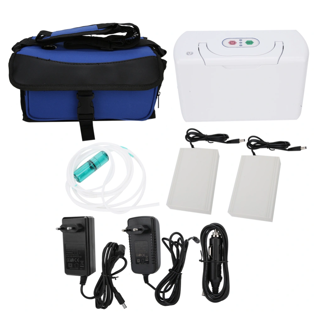 Oxygen Generator 3L Oxygen Concentrator with 2 Batteries for Home Traveling 100-240VEU Plug