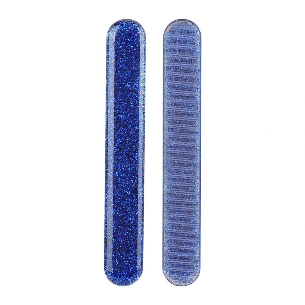 2pcs Nail Art Polishing Grinding File Professional Nano Glass Nail File Manicure FileBlue