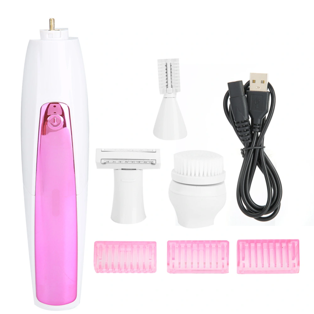 USB Rechargeable Women Electric Hair Removal Facial Cleaning Eyebrow Trimming MachineEpilator