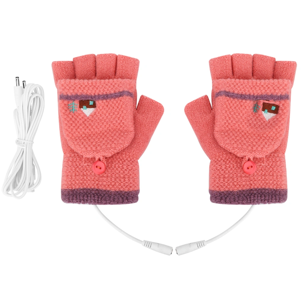 Women Female Double Sided USB Electric Heating Charging Warm Thermal GlovesWomen GS92