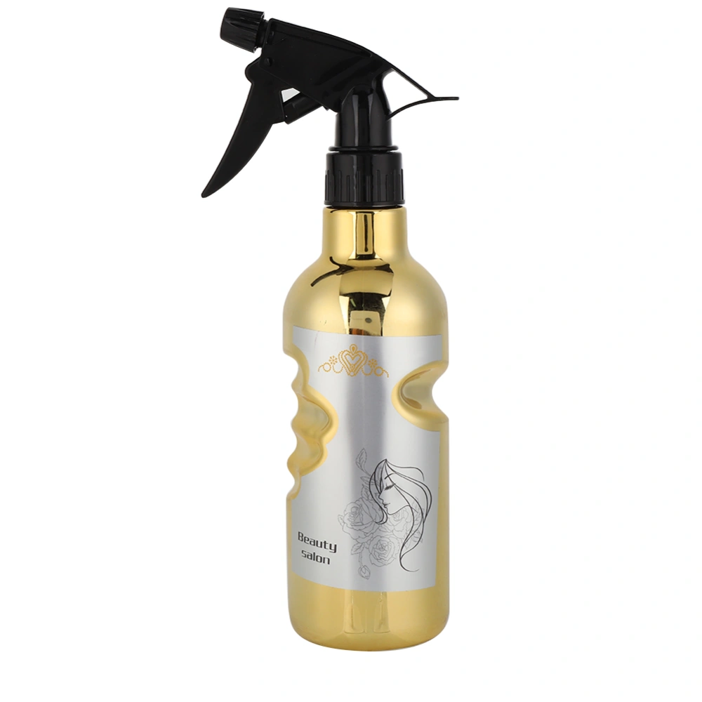 500ml Ultra Fine Water Mist Hairdressing Spray Bottle Water Sprayer for Barber(Gold )