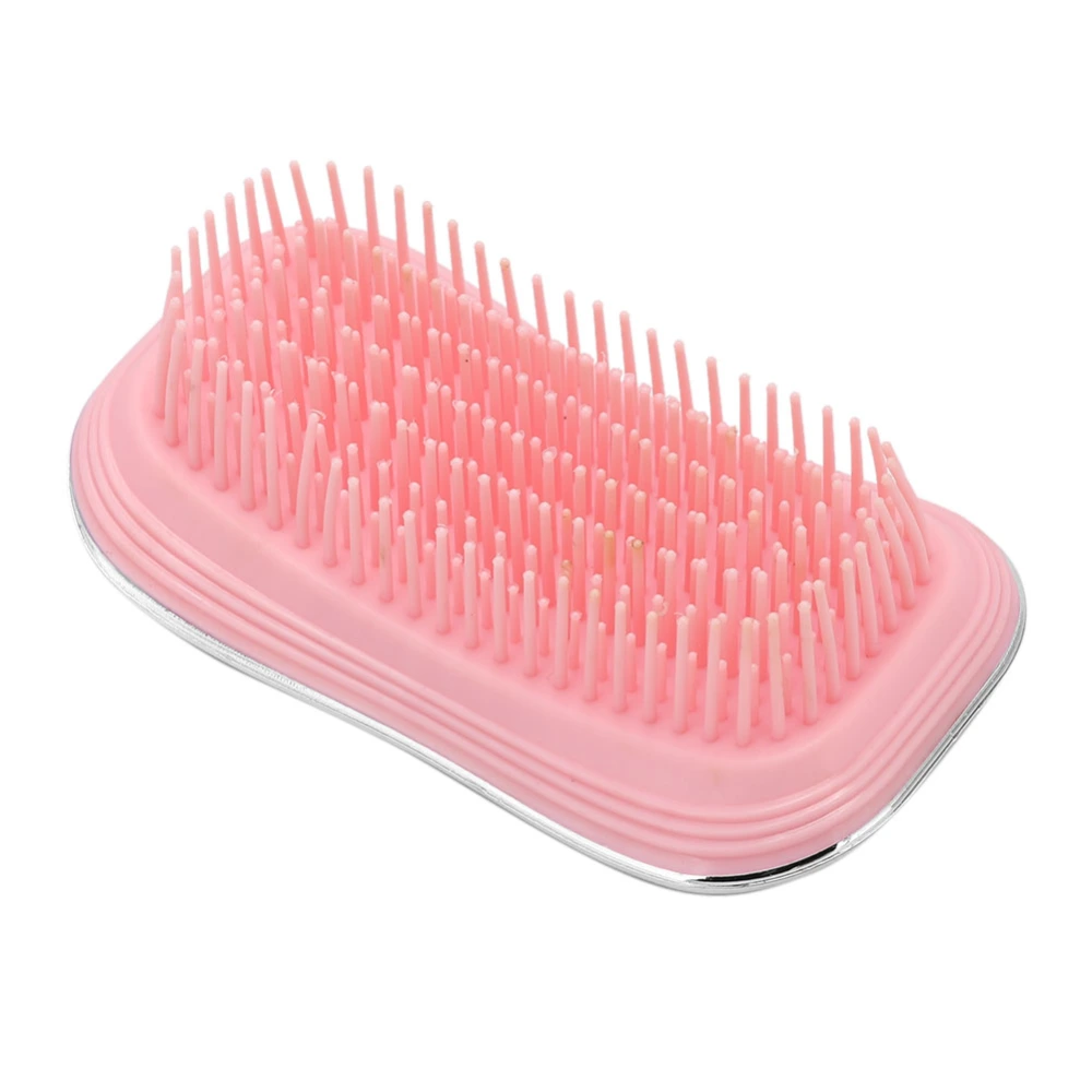 Portable Electroplate Comb Massage Straight Hair Brush Hairdressing Styling ToolsSilver