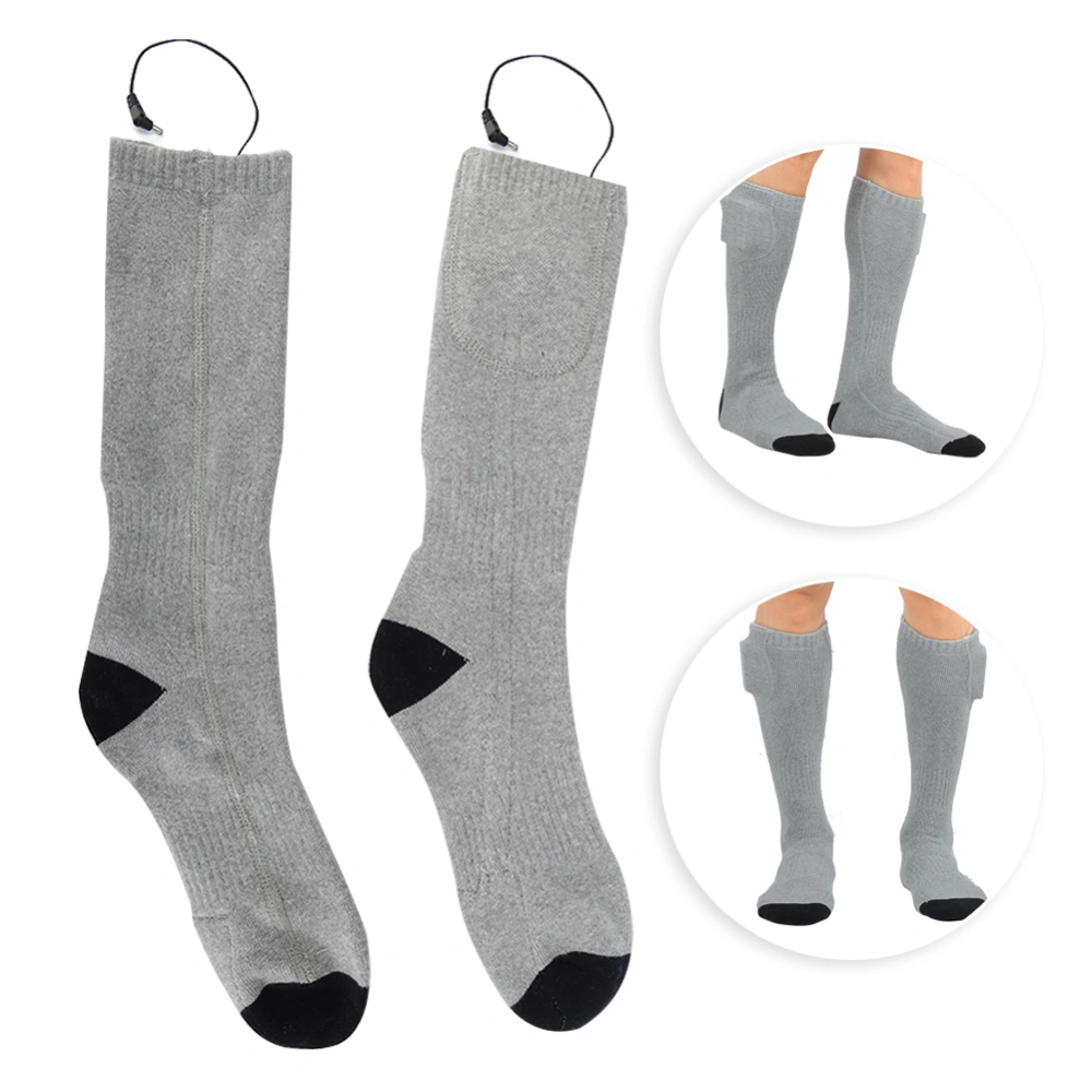 Heating Electric Rechargeable Winter Thermal Socks Soft Cotton Breathable SockUS Plug 100-240V