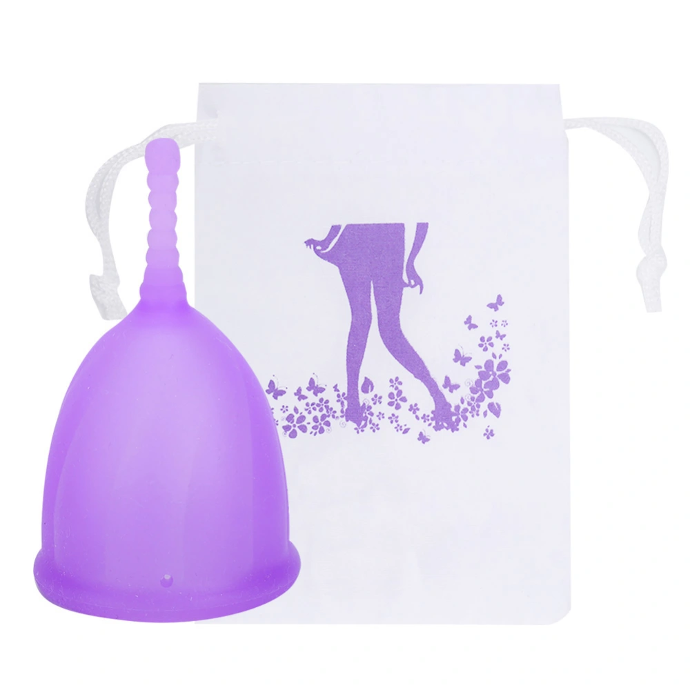 Silicone Menstrual Cup Reusable Female Lady Hygiene Cup Collector Body Care ToolPurple S