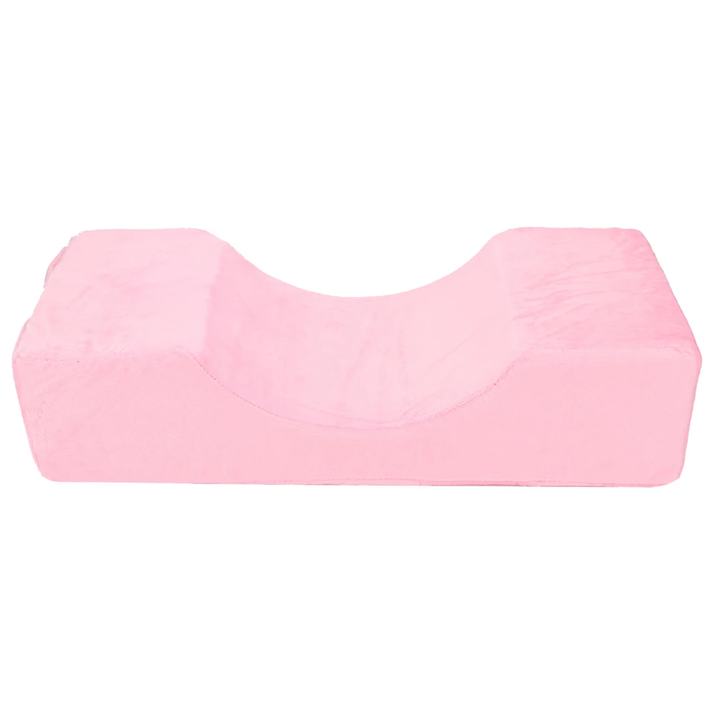 Soft Elastic Eyelash Extension Pillow Beauty Salon Eyelash Grafting U shaped Pillow(Pink )