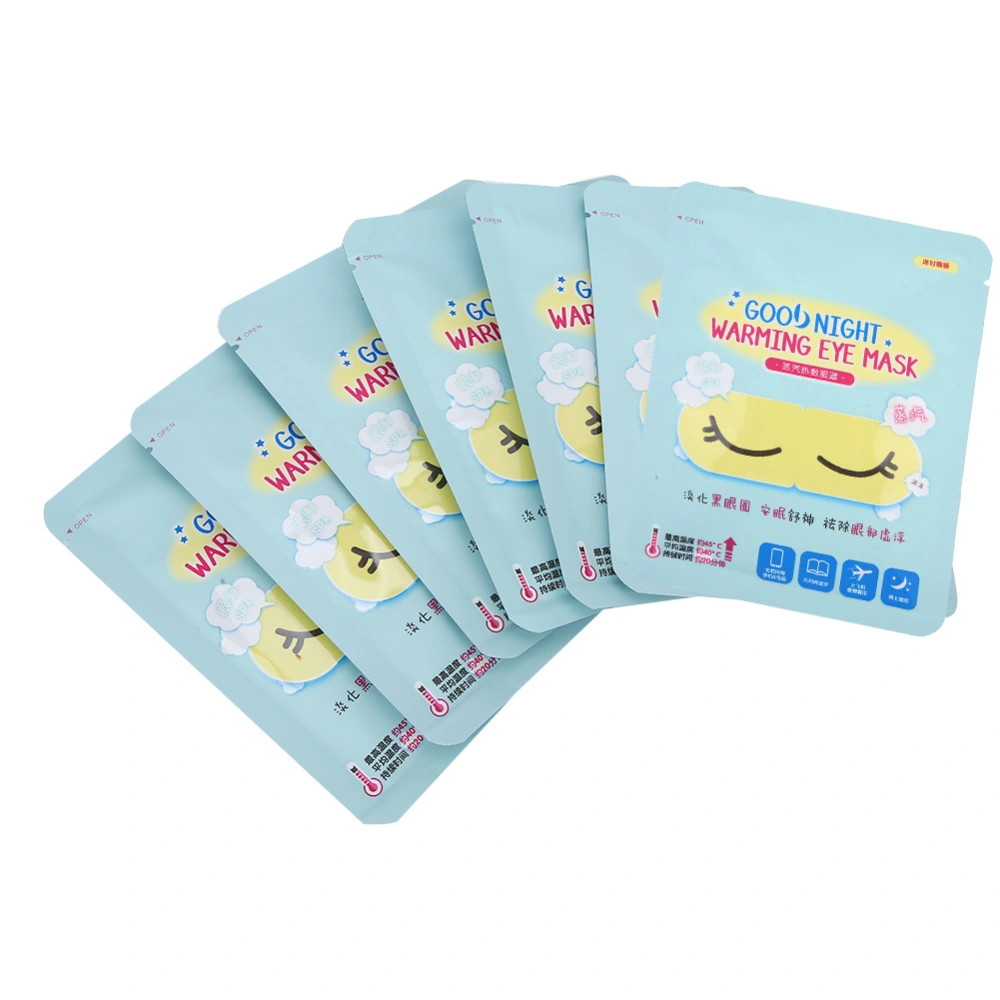 7pcs Hot Compress Steam Eye Mask Dark Circle Removal Fatigue Relief Sleep Eye PatchChamomile